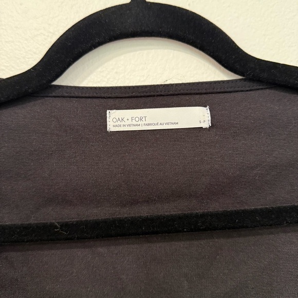 Oak + Fort Black Long Sleeve Bustier Crop Top S - Picture 3 of 5